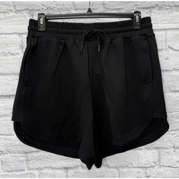 Varley Womens Keely High Rise Shorts 4" Black Size XL New Drawstring Pockets - Picture 1 of 5